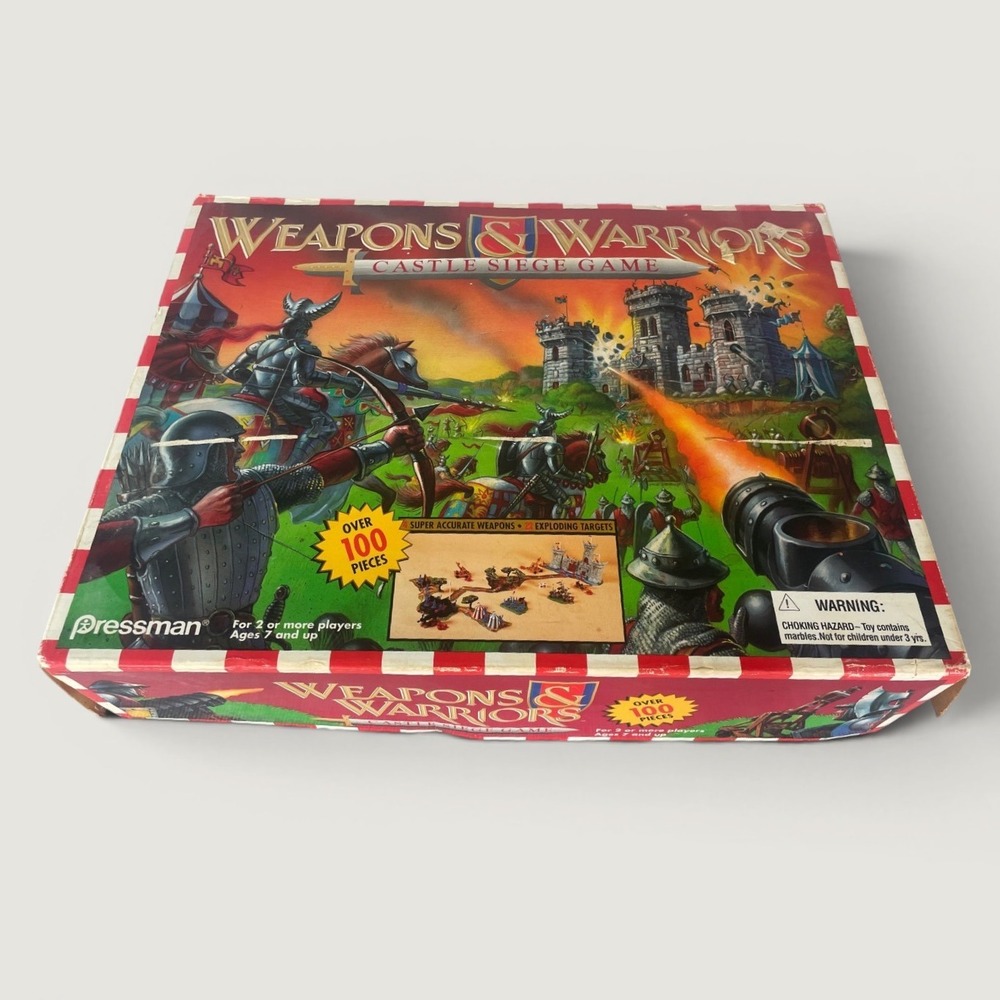 Vintage Weapons & Warriors Castle Siege Game 1995 Pressman 9705 Medieval Battle